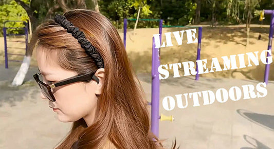 Live-streaming outdoors in a easy way with smart audio sunglasses
