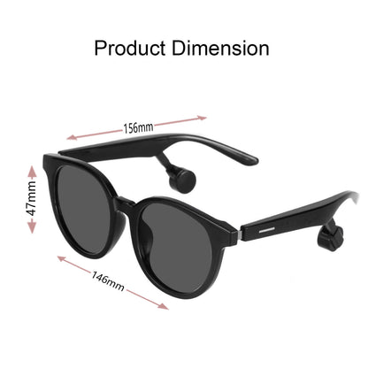 Divinus Apollo R Bone Conduction Smart Audio Sunglasses Product Dimension