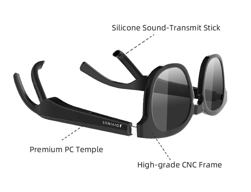 Divinus GT03-02 Detachable Smart Audio Sunglasses fashion