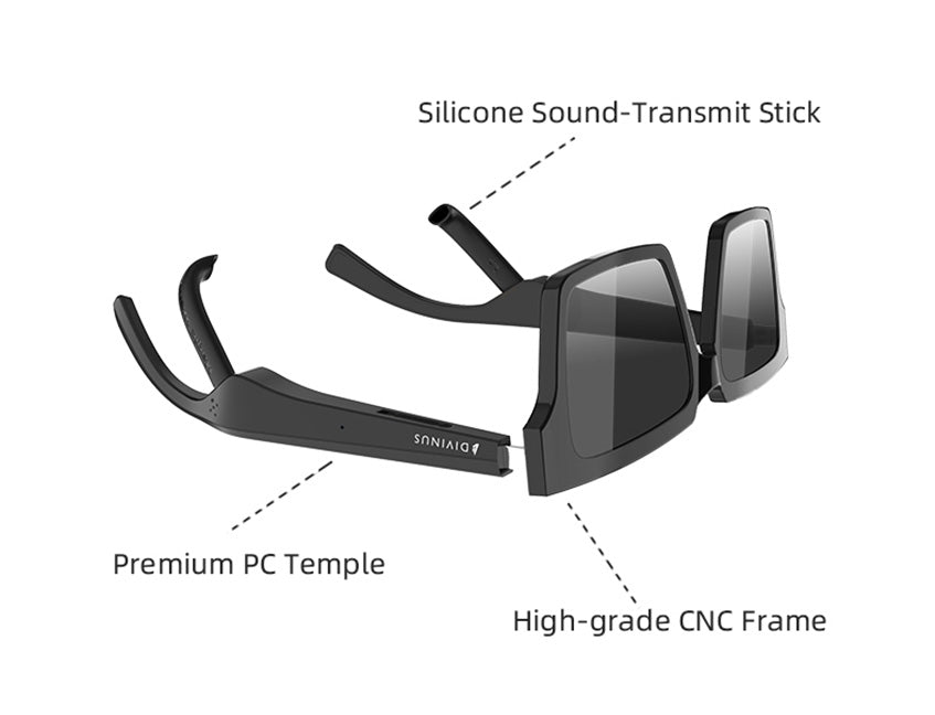 Divinus GT03-04 Detachable Smart Audio Sunglasses fashion